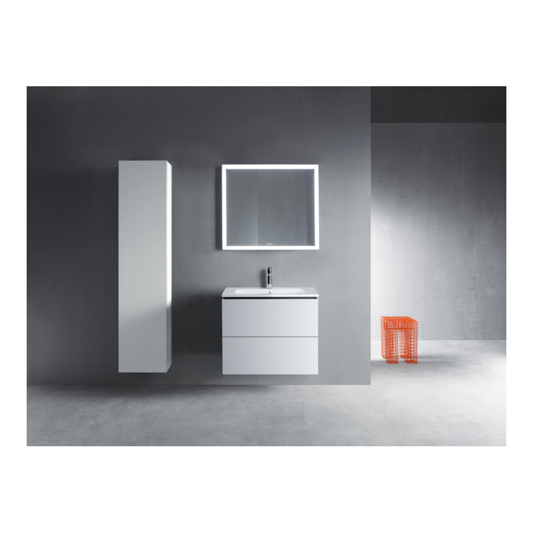 Duravit Meuble sous lavabo L-Cube 82x48,1 cm, blanc mat, 2 tiroirs, suspendu