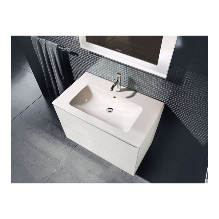 Duravit Meuble sous lavabo L-Cube 82x48,1 cm, blanc mat, 2 tiroirs, suspendu