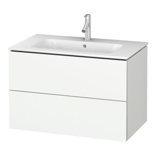 Duravit Meuble sous-lavabo L-Cube 82x48,1 cm, blanc mat, 2 tiroirs, suspendu