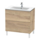Duravit Meuble sous lavabo L-Cube 82x48,1 cm, blanc œuf, 2 tiroirs, debout-1