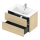 Duravit Meuble sous lavabo L-Cube 82x48,1 cm, blanc œuf, 2 tiroirs, suspendu