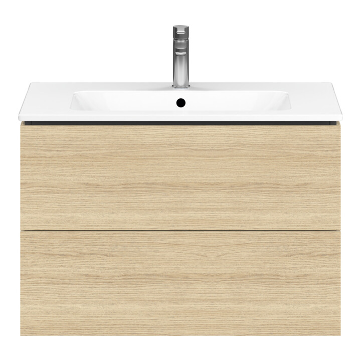 Duravit Meuble sous lavabo L-Cube 82x48,1 cm, blanc œuf, 2 tiroirs, suspendu