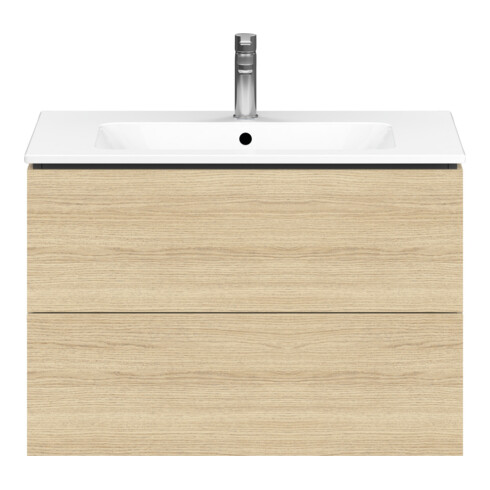 Duravit Meuble sous lavabo L-Cube 82x48,1 cm, blanc œuf, 2 tiroirs, suspendu
