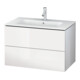 Duravit Meuble sous lavabo L-Cube 82x48,1 cm, blanc œuf, 2 tiroirs, suspendu