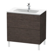Duravit Meuble sous-lavabo L-Cube 82x48,1 cm, blanc œuf foncé, 2 tiroirs, vertical