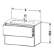 Duravit Meuble sous-lavabo L-Cube 82x48,1 cm, chêne clair, 2 tiroirs, suspendu