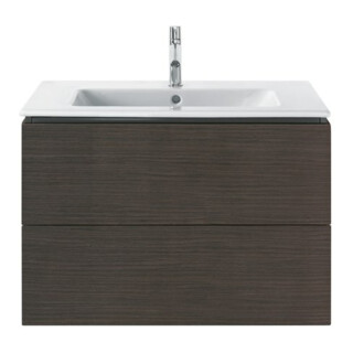 Duravit Meuble sous-lavabo L-Cube 82x48,1 cm, chêne foncé, 2 tiroirs, suspendu