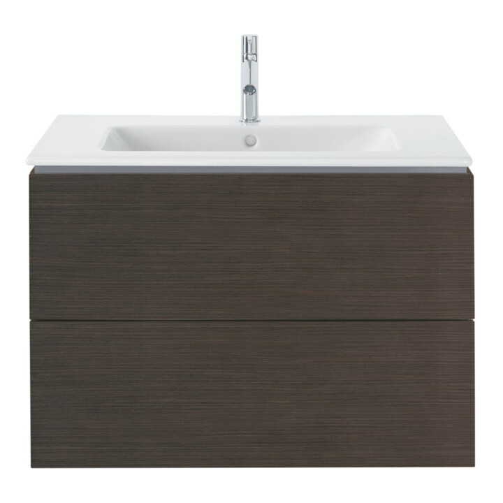 Duravit Meuble sous-lavabo L-Cube 82x48,1 cm, chêne foncé, 2 tiroirs, suspendu