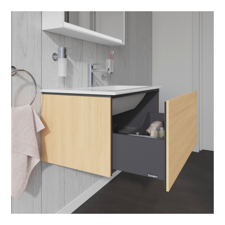 Duravit Meuble sous-lavabo L-Cube 82x48,1 cm, chêne naturel, 1 tiroir, suspendu