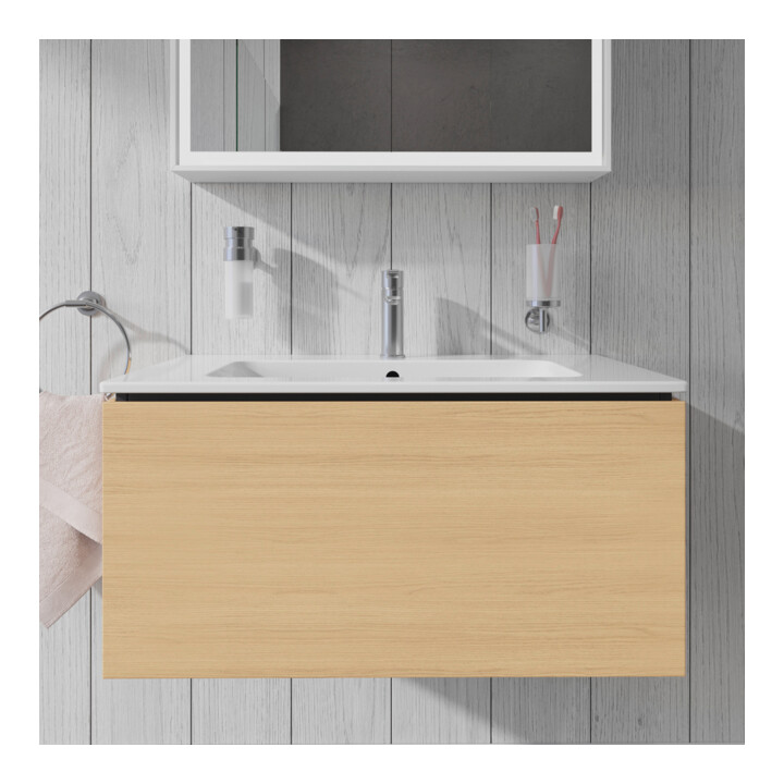 Duravit Meuble sous-lavabo L-Cube 82x48,1 cm, chêne naturel, 1 tiroir, suspendu