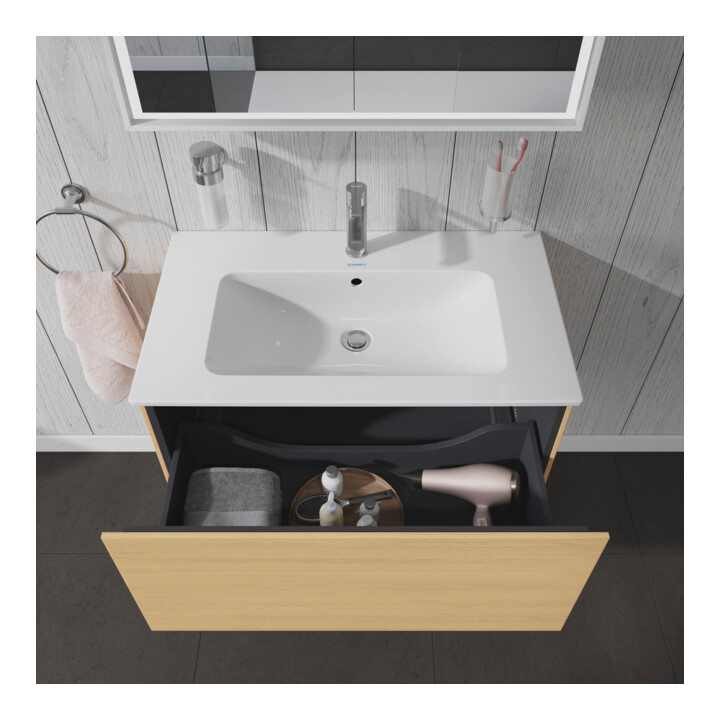 Duravit Meuble sous-lavabo L-Cube 82x48,1 cm, chêne naturel, 1 tiroir, suspendu