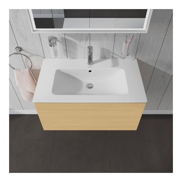 Duravit Meuble sous-lavabo L-Cube 82x48,1 cm, chêne naturel, 1 tiroir, suspendu