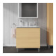 Duravit Meuble sous lavabo L-Cube 82x48,1 cm, chêne naturel, 2 tiroirs, sur pied