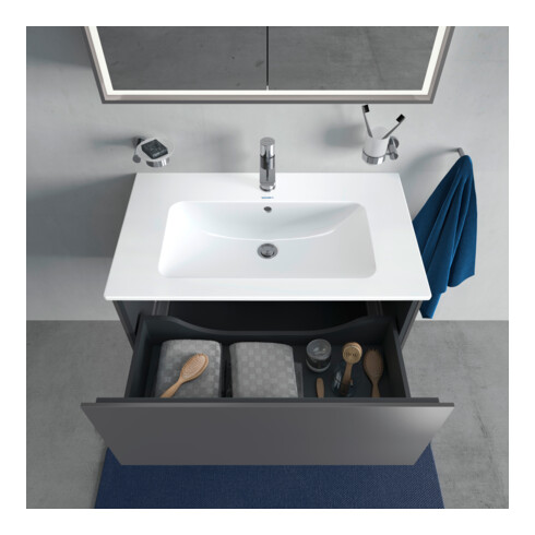 Duravit Meuble sous-lavabo L-Cube 82x48,1 cm, graph ma, 1 tiroir, suspendu