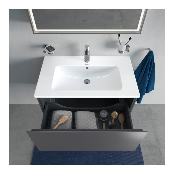 Duravit Meuble sous-lavabo L-Cube 82x48,1 cm, graph ma, 1 tiroir, suspendu