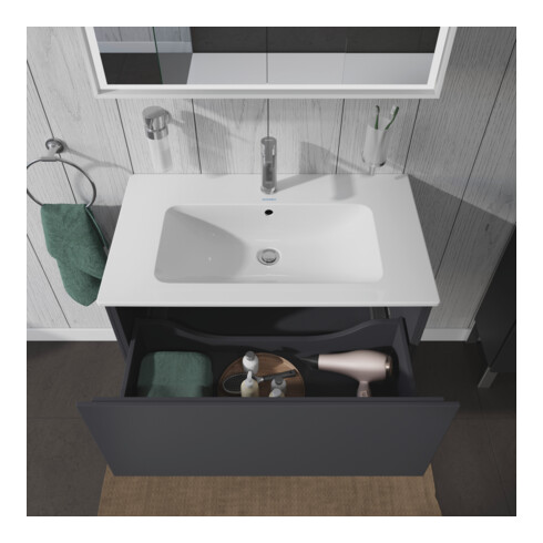Duravit Meuble sous-lavabo L-Cube 82x48,1 cm, graph ma, 1 tiroir, suspendu