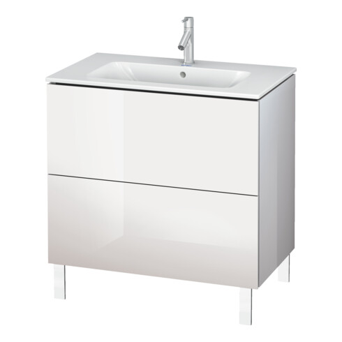 Duravit Meuble sous lavabo L-Cube 82x48,1 cm, graphite mat, 2 tiroirs, debout