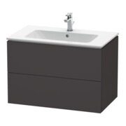 Duravit Meuble sous-lavabo L-Cube 82x48,1 cm, graphite mat, 2 tiroirs, suspendu