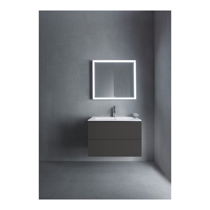 Duravit Meuble sous-lavabo L-Cube 82x48,1 cm, graphite mat, 2 tiroirs, suspendu