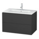 Duravit Meuble sous lavabo L-Cube 82x48,1 cm, graphite mat, 2 tiroirs, suspendu-1