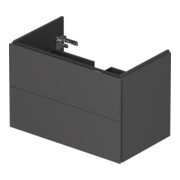 Duravit Meuble sous lavabo L-Cube 82x48,1 cm, graphite mat, 2 tiroirs, suspendu-5