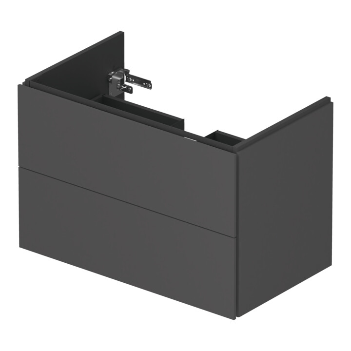 Duravit Meuble sous lavabo L-Cube 82x48,1 cm, graphite mat, 2 tiroirs, suspendu