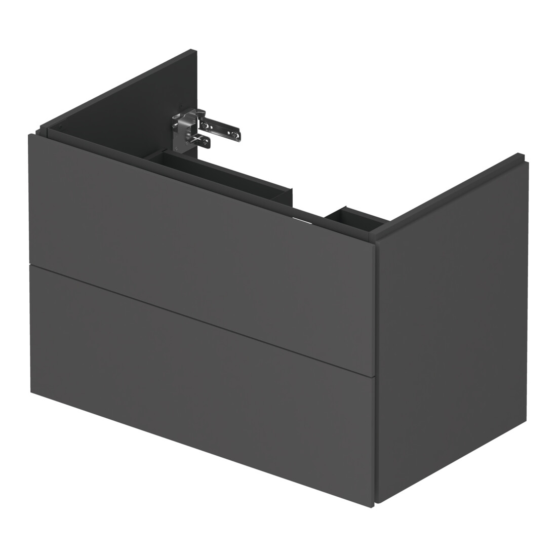 Duravit Meuble sous lavabo L-Cube 82x48,1 cm, graphite mat, 2 tiroirs, suspendu