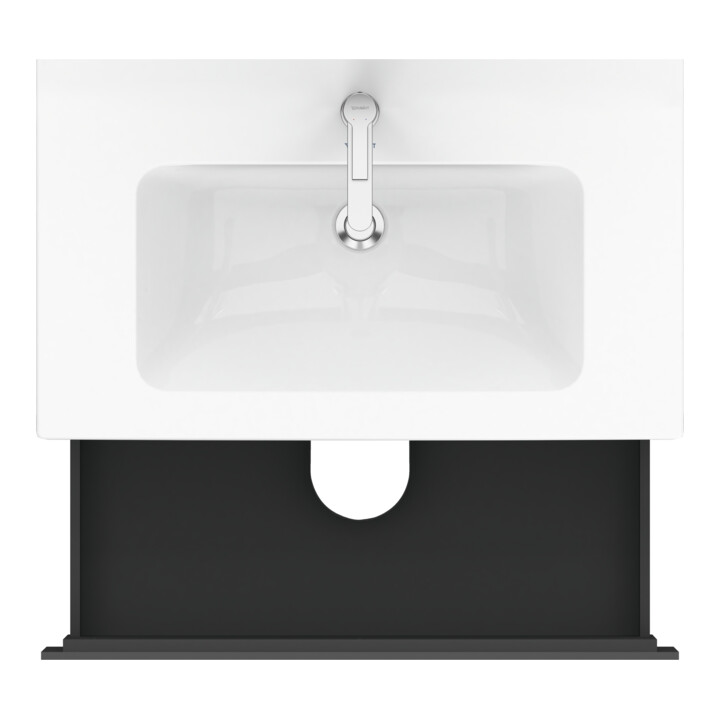 Duravit Meuble sous lavabo L-Cube 82x48,1 cm, graphite mat, 2 tiroirs, suspendu