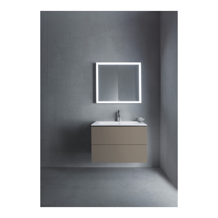 Duravit Meuble sous-lavabo L-Cube 82x48,1 cm, gris mat, 2 tiroirs, suspendu