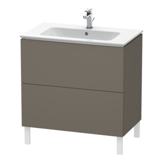 Duravit Meuble sous-lavabo L-Cube 82x48,1 cm, gris mat, 2 tiroirs, vertical