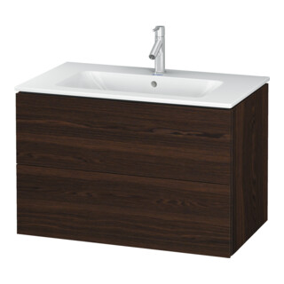 Duravit Meuble sous lavabo L-Cube 82x48,1 cm, noyer, 2 tiroirs, suspendu