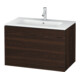 Duravit Meuble sous lavabo L-Cube 82x48,1 cm, noyer, 2 tiroirs, suspendu-1