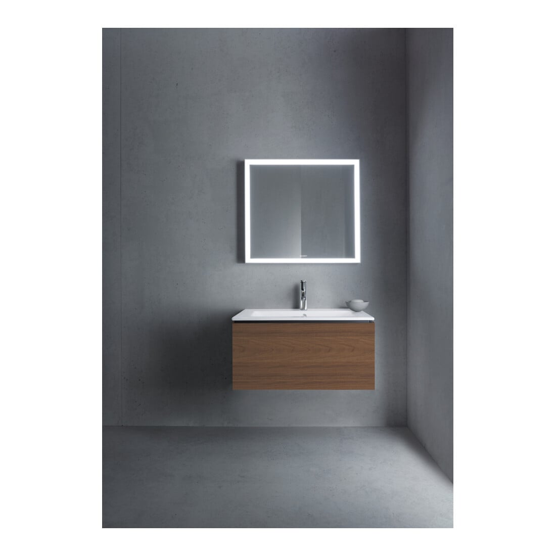 Duravit Meuble sous lavabo L-Cube 82x48,1 cm, noyer foncé, 1 tiroir, suspendu
