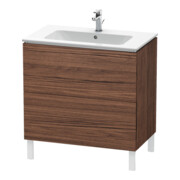 Duravit Meuble sous-lavabo L-Cube 82x48,1 cm, noyer foncé, 2 tiroirs, debout-1