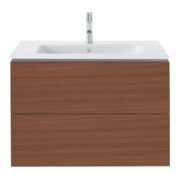 Duravit Meuble sous lavabo L-Cube 82x48,1 cm, noyer foncé, 2 tiroirs, suspendu