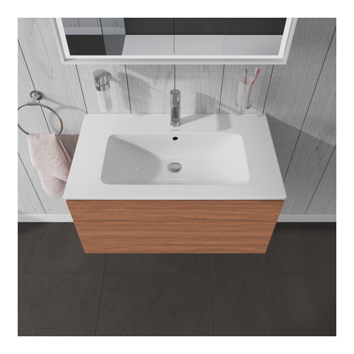 Duravit Meuble sous-lavabo L-Cube 82x48,1 cm, noyer naturel, 1 tiroir, suspendu