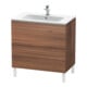 Duravit Meuble sous lavabo L-Cube 82x48,1 cm, noyer naturel, 2 tiroirs, debout-1