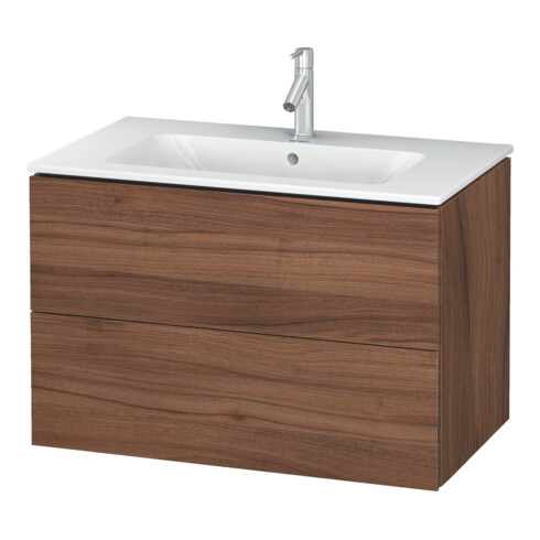 Duravit Meuble sous lavabo L-Cube 82x48,1 cm, noyer naturel, 2 tiroirs, suspendu