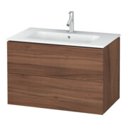 Duravit Meuble sous lavabo L-Cube 82x48,1 cm, noyer naturel, 2 tiroirs, suspendu