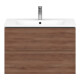 Duravit Meuble sous lavabo L-Cube 82x48,1 cm, noyer naturel, 2 tiroirs, suspendu