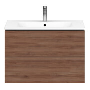 Duravit Meuble sous lavabo L-Cube 82x48,1 cm, noyer naturel, 2 tiroirs, suspendu-2