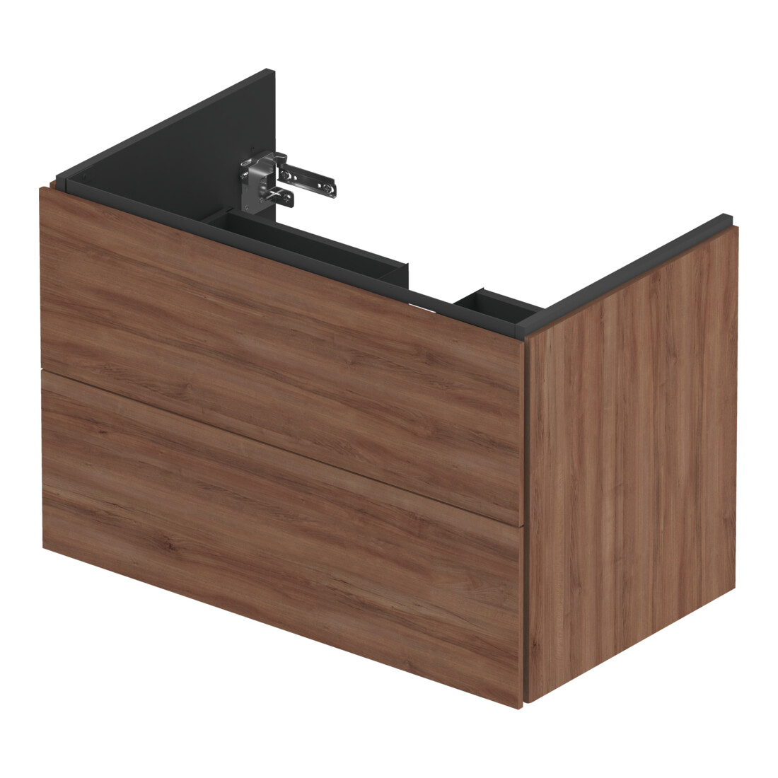 Duravit Meuble sous lavabo L-Cube 82x48,1 cm, noyer naturel, 2 tiroirs, suspendu