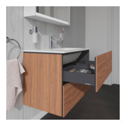 Duravit Meuble sous lavabo L-Cube 82x48,1 cm, noyer naturel, 2 tiroirs, suspendu-5
