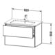 Duravit Meuble sous lavabo L-Cube 82x48,1 cm, œuf marbre, 2 tiroirs, suspendu