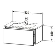 Duravit Meuble sous lavabo L-Cube 82x48,1 cm, tau mat, 1 tiroir, suspendu-4