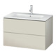 Duravit Meuble sous lavabo L-Cube 82x48,1 cm, tau mat, 2 tiroirs, suspendu-1