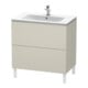 Duravit Meuble sous-lavabo L-Cube 82x48,1 cm, taupe mat, 2 tiroirs, posé-1