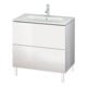 Duravit Meuble sous-lavabo L-Cube 82x48,1 cm, taupe mat, 2 tiroirs, posé