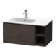 Duravit Meuble sous lavabo L-Cube 82x48,1x40 cm, 1 tiroir, B gauche, blanc foncé brillant-1