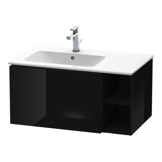 Duravit Meuble sous-lavabo L-Cube 82x48,1x40 cm, 1 tiroir, évier gauche, noir brillant